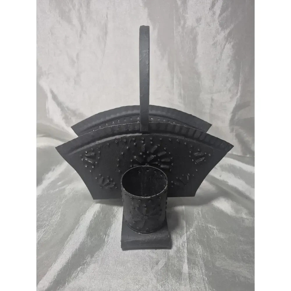 Tin Punch Napkin And Shaker Holder Antique Style